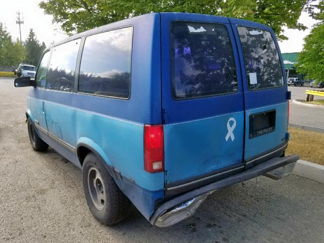 1GNDM19Z7PB131879 - 1993 CHEVROLET ASTRO BLUE photo 3