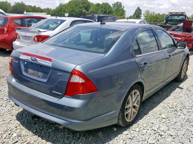 3FAHP0JG1CR359474 - 2012 FORD FUSION SEL TEAL photo 4