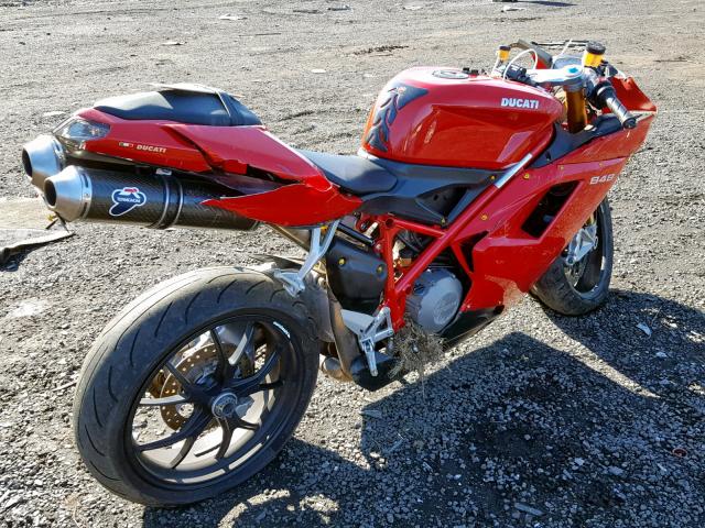 ZDM1XBGV98B000841 - 2008 DUCATI 848 RED photo 4