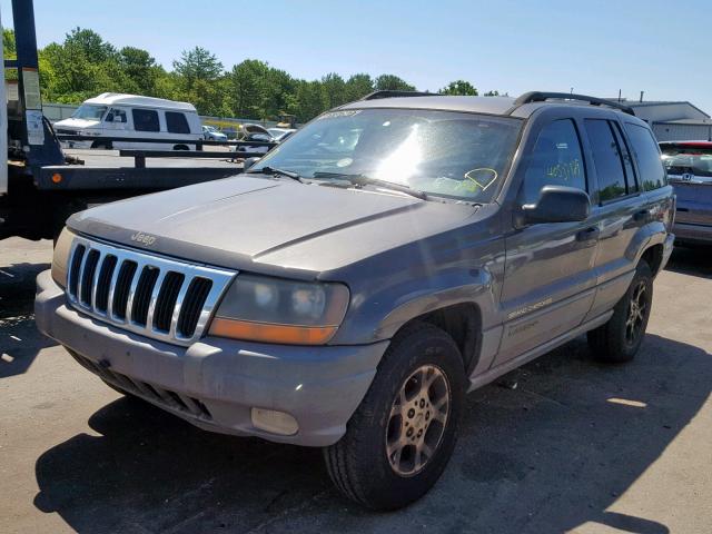 1J4GW38S92C157851 - 2002 JEEP GRAND CHER GRAY photo 2