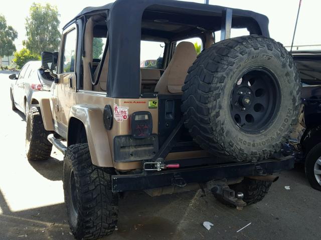 1J4FA59S6YP758740 - 2000 JEEP WRANGLER / BROWN photo 3