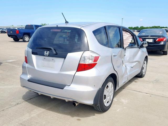 JHMGE8H31DC002114 - 2013 HONDA FIT SILVER photo 4