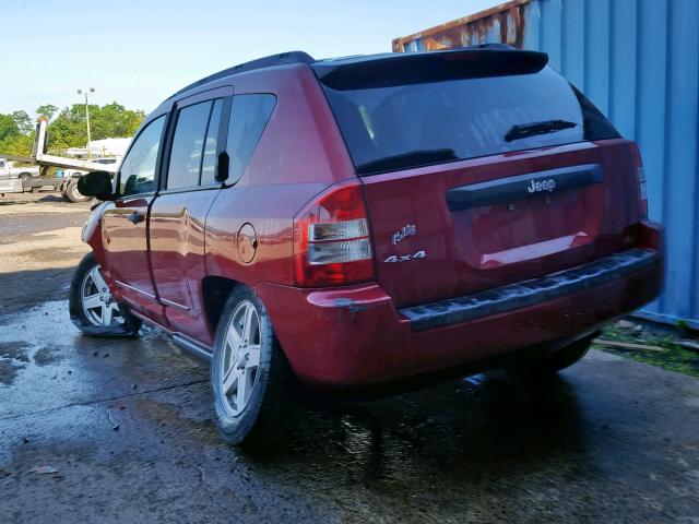 1J4FF47B39D184132 - 2009 JEEP COMPASS SP RED photo 3