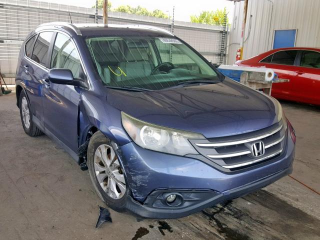 2HKRM3H77DH522275 - 2013 HONDA CR-V EXL BLUE photo 1