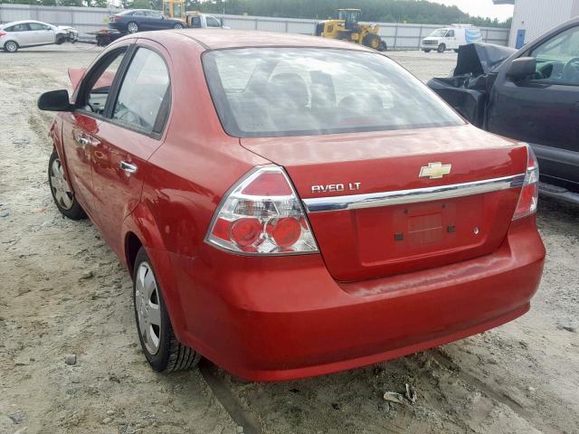 KL1TG56E49B401097 - 2009 CHEVROLET AVEO LT RED photo 3