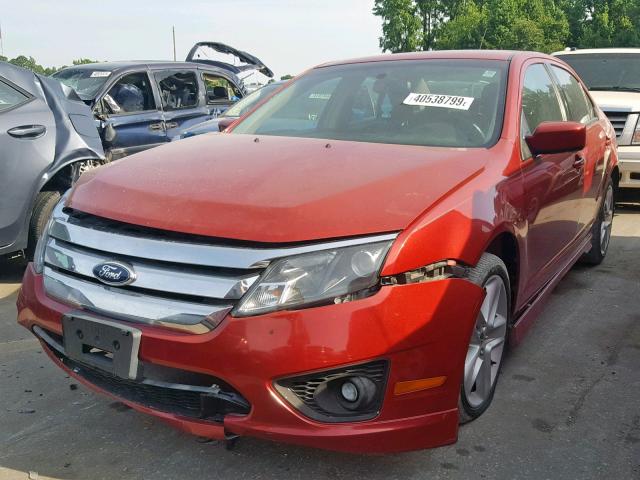 3FAHP0DC1AR224534 - 2010 FORD FUSION SPO RED photo 2