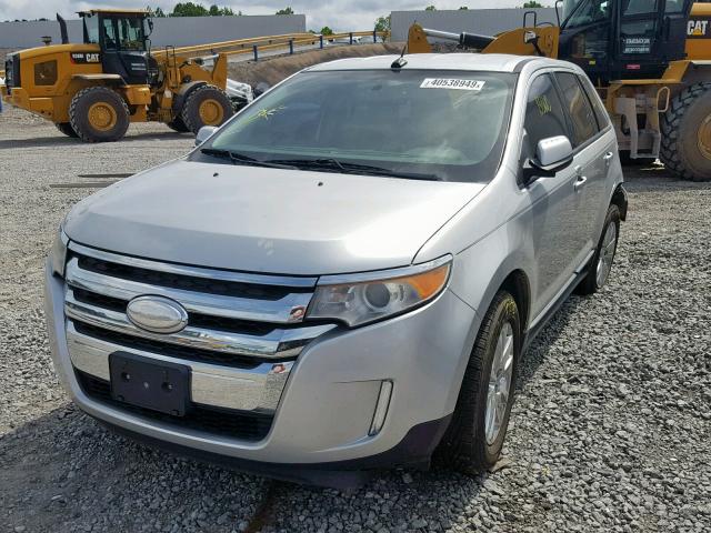 2FMDK3J97CBA07164 - 2012 FORD EDGE SEL SILVER photo 2