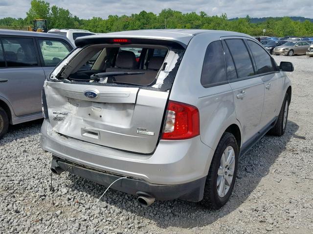 2FMDK3J97CBA07164 - 2012 FORD EDGE SEL SILVER photo 4