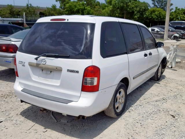 JM3LW28G110209958 - 2001 MAZDA MPV WAGON WHITE photo 4