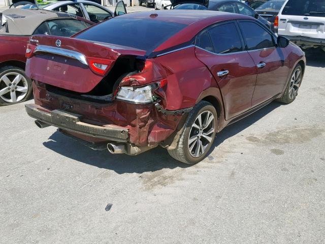 1N4AA6AP9HC440248 - 2017 NISSAN MAXIMA 3.5 RED photo 4