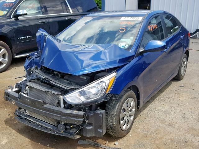 KMHCT4AE3GU071911 - 2016 HYUNDAI ACCENT SE BLUE photo 2