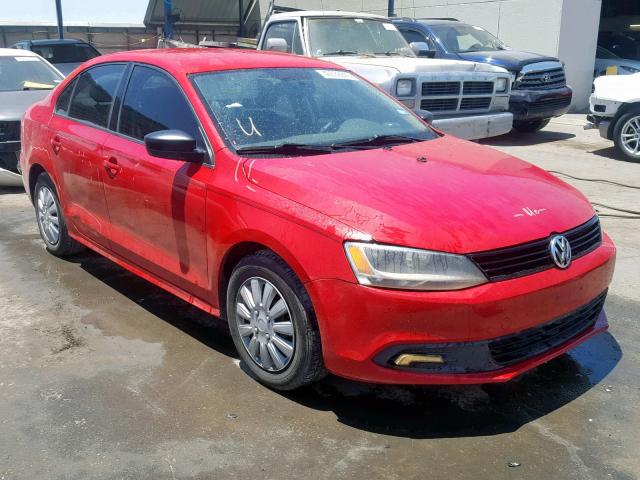 3VW2K7AJ9BM391066 - 2011 VOLKSWAGEN JETTA BASE RED photo 1