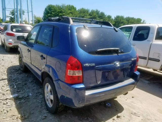 KM8JM12B76U379735 - 2006 HYUNDAI TUCSON GL BLUE photo 3