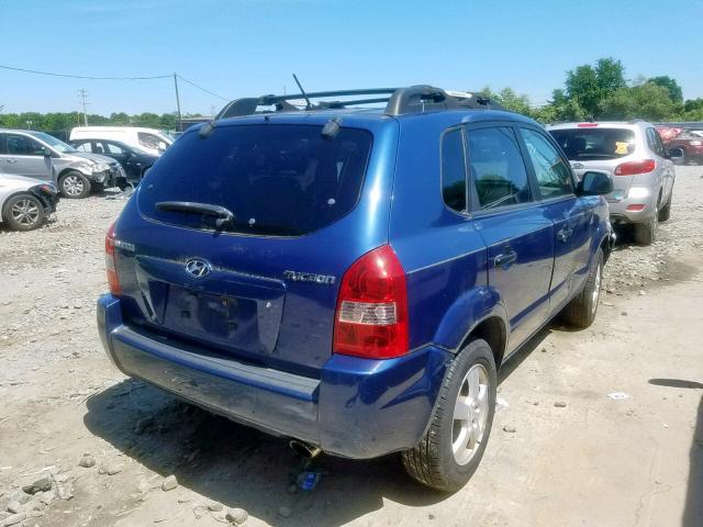 KM8JM12B76U379735 - 2006 HYUNDAI TUCSON GL BLUE photo 4