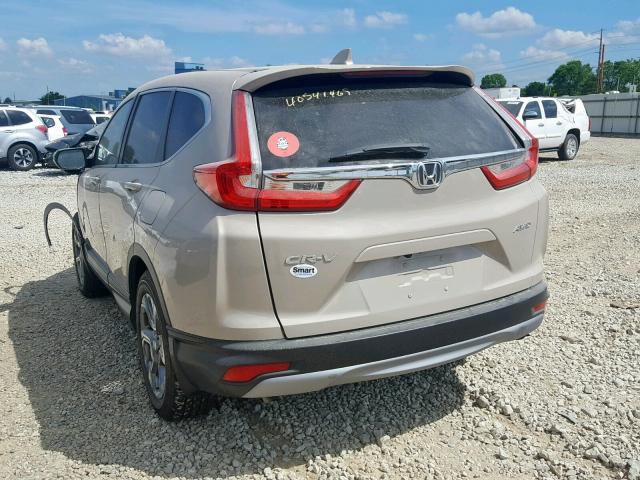 5J6RW2H89JL012704 - 2018 HONDA CR-V EXL BEIGE photo 3