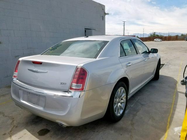 2C3CCACG6CH221707 - 2012 CHRYSLER 300 LIMITE SILVER photo 4