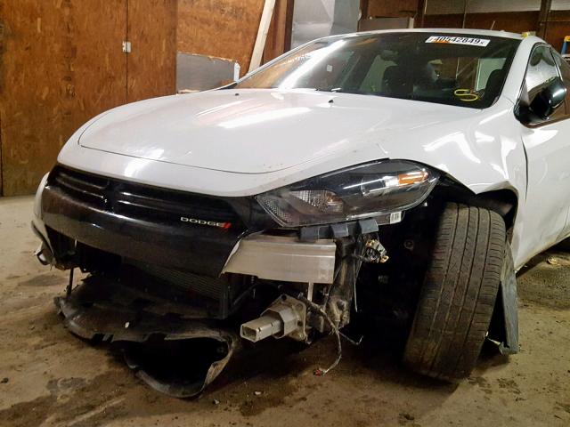 1C3CDFBBXGD578598 - 2016 DODGE DART SXT WHITE photo 9