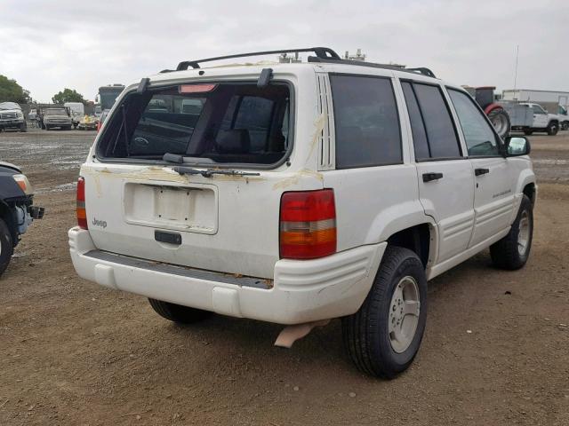 1J4FX48S0WC295220 - 1998 JEEP GRAND CHER WHITE photo 4