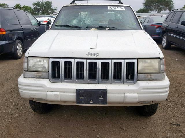 1J4FX48S0WC295220 - 1998 JEEP GRAND CHER WHITE photo 9