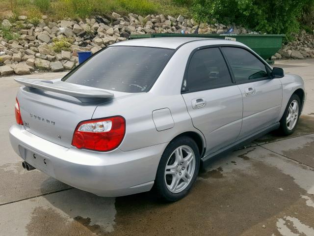 JF1GD29674G518874 - 2004 SUBARU IMPREZA WR SILVER photo 4