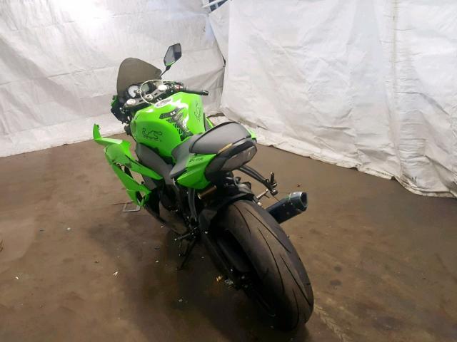 JKAZX4R189A008371 - 2009 KAWASAKI ZX600 R GREEN photo 3