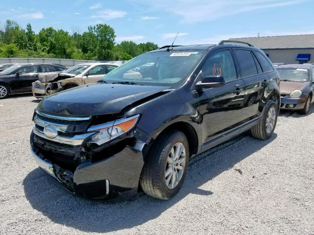 2FMDK3JC1DBC84390 - 2013 FORD EDGE SEL BLACK photo 2