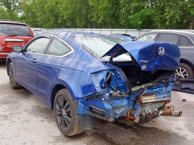 1HGCS1B86AA008794 - 2010 HONDA ACCORD EXL BLUE photo 3