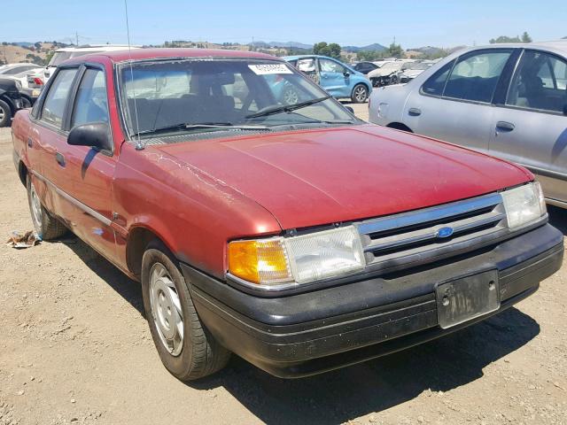 2FAPP37U4NB166344 - 1992 FORD TEMPO LX RED photo 1