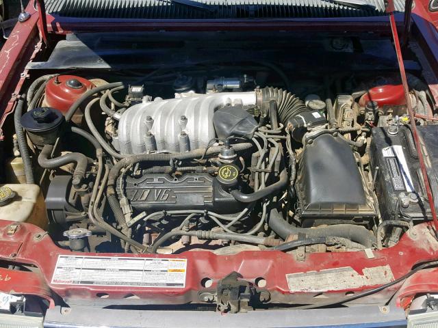 2FAPP37U4NB166344 - 1992 FORD TEMPO LX RED photo 7