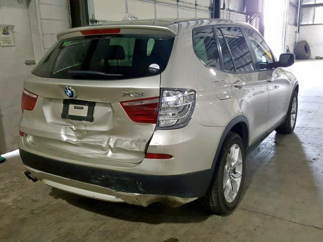 5UXWX7C54DL977733 - 2013 BMW X3 XDRIVE3 BEIGE photo 4