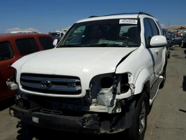 5TDZT38A23S173596 - 2003 TOYOTA SEQUOIA LI WHITE photo 2