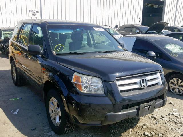 2HKYF18146H515387 - 2006 HONDA PILOT LX BLACK photo 1