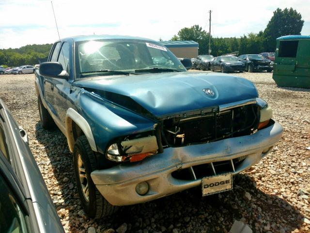 1D7HG48N04S566990 - 2004 DODGE DAKOTA QUA BLUE photo 1