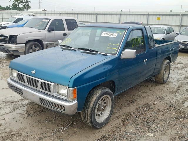 1N6SD16S5SC386814 - 1995 NISSAN TRUCK KING GREEN photo 2