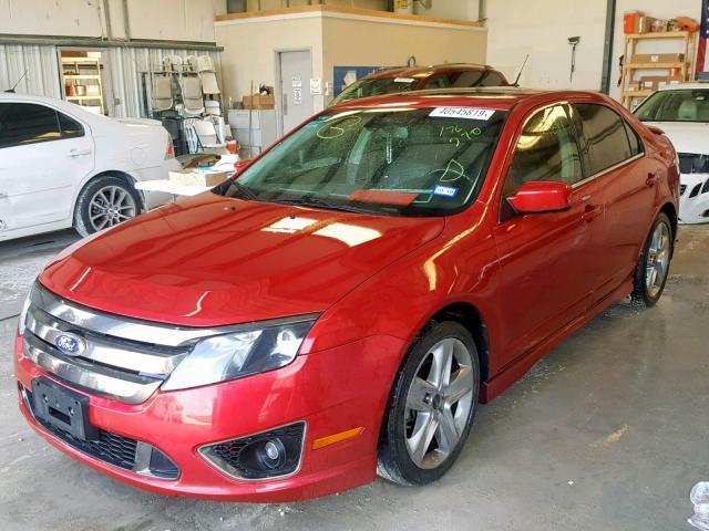 3FAHP0KC7CR176270 - 2012 FORD FUSION SPO RED photo 2