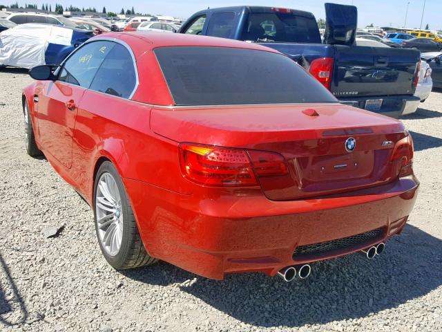 WBSDX9C51BE584903 - 2011 BMW M3 RED photo 3