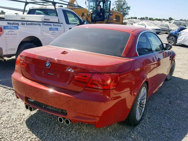 WBSDX9C51BE584903 - 2011 BMW M3 RED photo 4