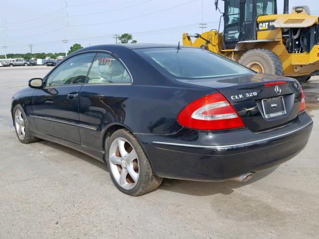 WDBTJ65J84F116188 - 2004 MERCEDES-BENZ CLK 320C BLACK photo 3