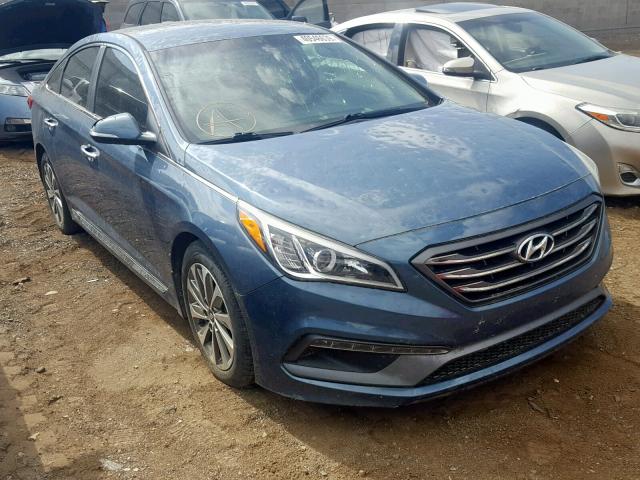 5NPE34AF8FH194862 - 2015 HYUNDAI SONATA SPO BLUE photo 1