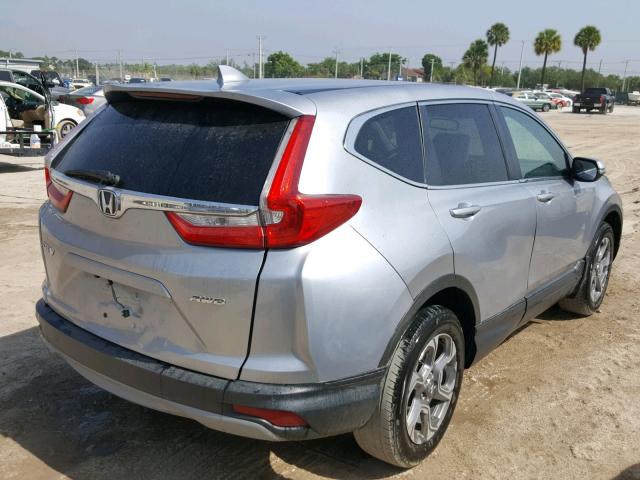 2HKRW2H84JH620334 - 2018 HONDA CR-V EXL GRAY photo 4