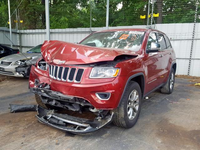 1C4RJEBG3EC444605 - 2014 JEEP GRAND CHER MAROON photo 2