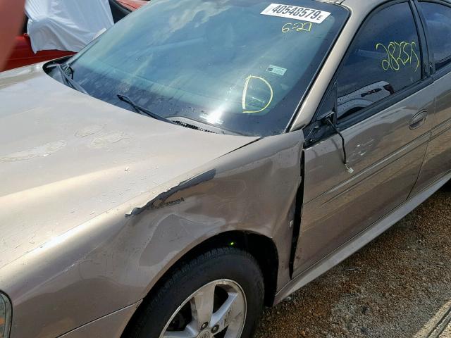 2G2WP552061268769 - 2006 PONTIAC GRAND PRIX BEIGE photo 9