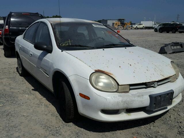 1B3ES46C3YD851045 - 2000 DODGE NEON BASE WHITE photo 1