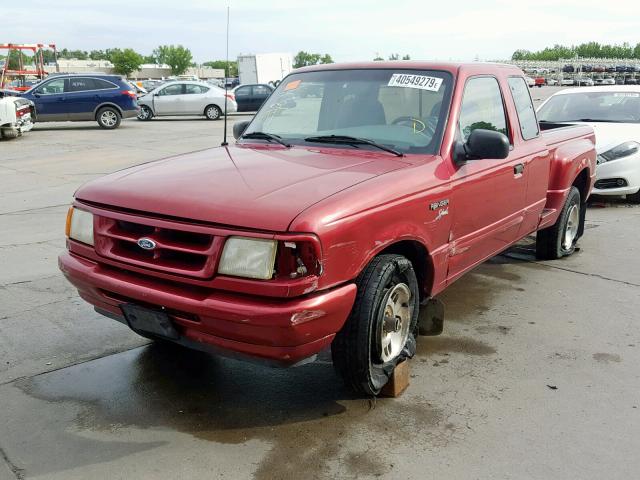 1FTCR15X4TPA58753 - 1996 FORD RANGER SUP MAROON photo 2