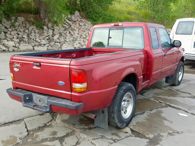 1FTCR15X4TPA58753 - 1996 FORD RANGER SUP MAROON photo 4