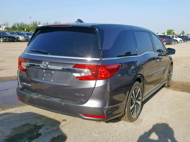 5FNRL6H99JB044540 - 2018 HONDA ODYSSEY EL GRAY photo 4