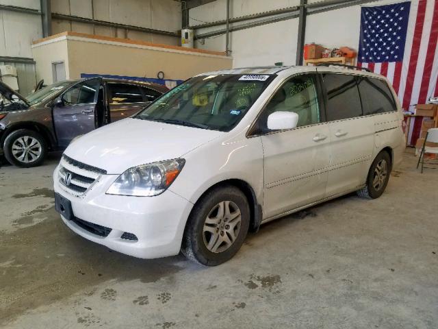 5FNRL38706B459900 - 2006 HONDA ODYSSEY EX WHITE photo 2