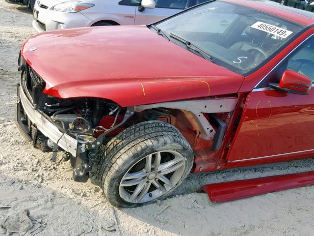 WDDGF4HB7DR265287 - 2013 MERCEDES-BENZ C 250 RED photo 9