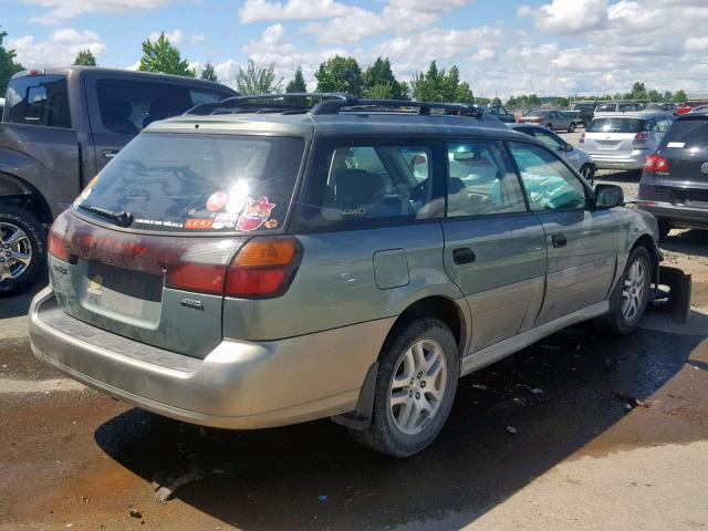 4S3BH675847634255 - 2004 SUBARU LEGACY OUT GREEN photo 4