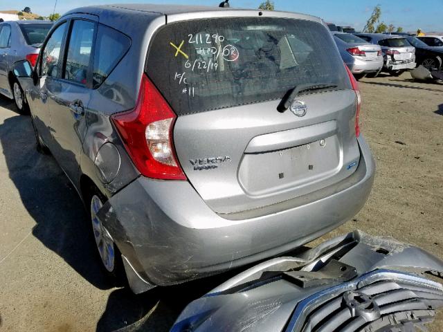 3N1CE2CP2EL403929 - 2014 NISSAN VERSA NOTE GRAY photo 3